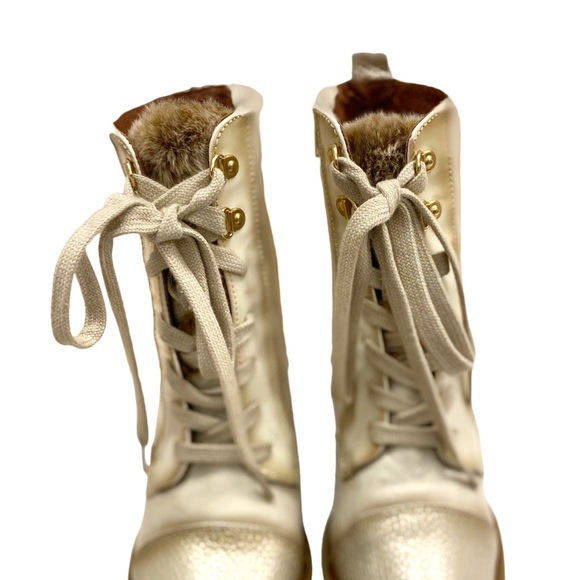 Hispanitas Janeth Leather Lace Up Victorian booties Cream Size EU 39 1/2/ US 9 - Picture 6 of 14